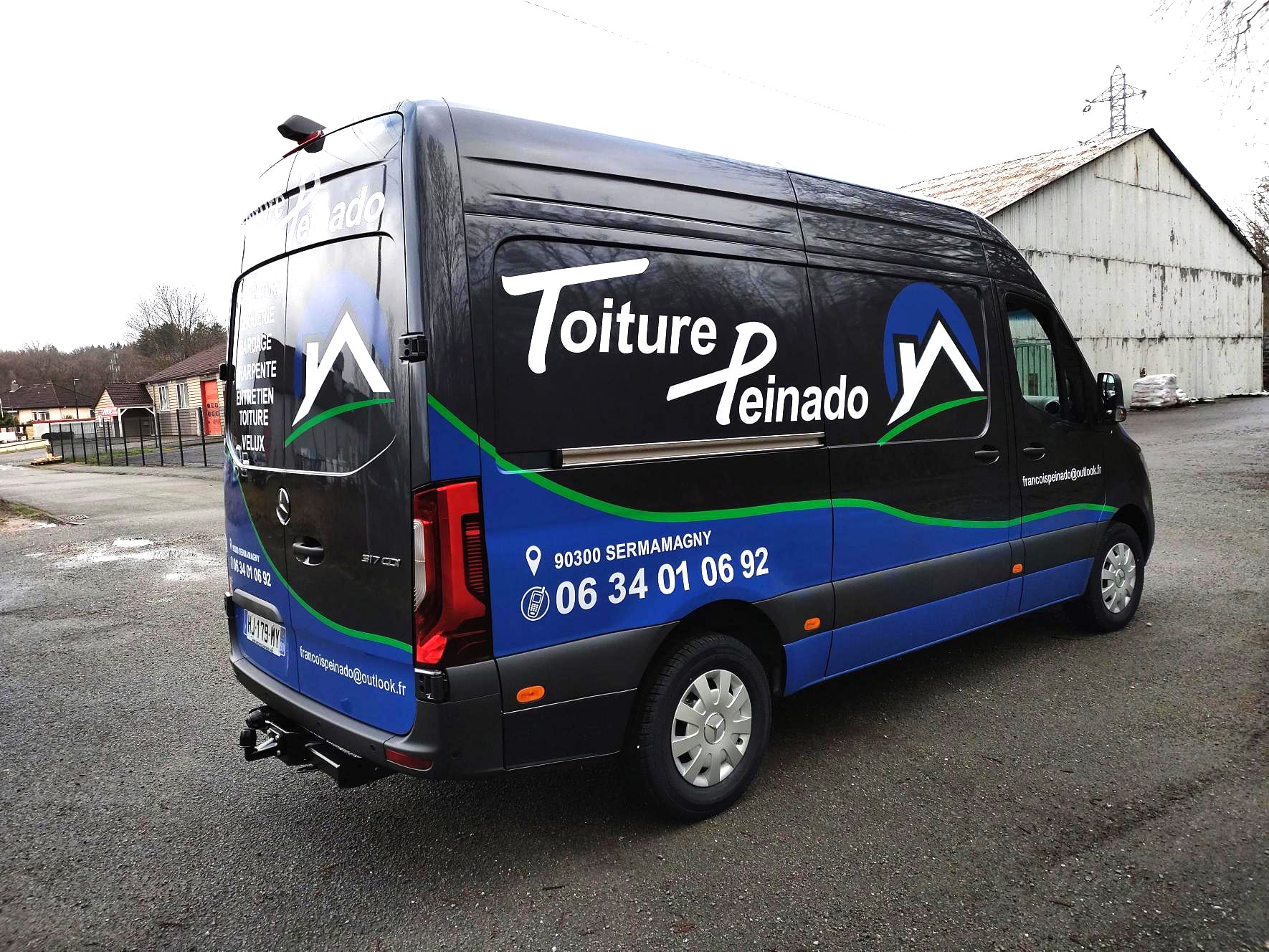 Flocage véhicule Toiture Peinado | AZ Publicité