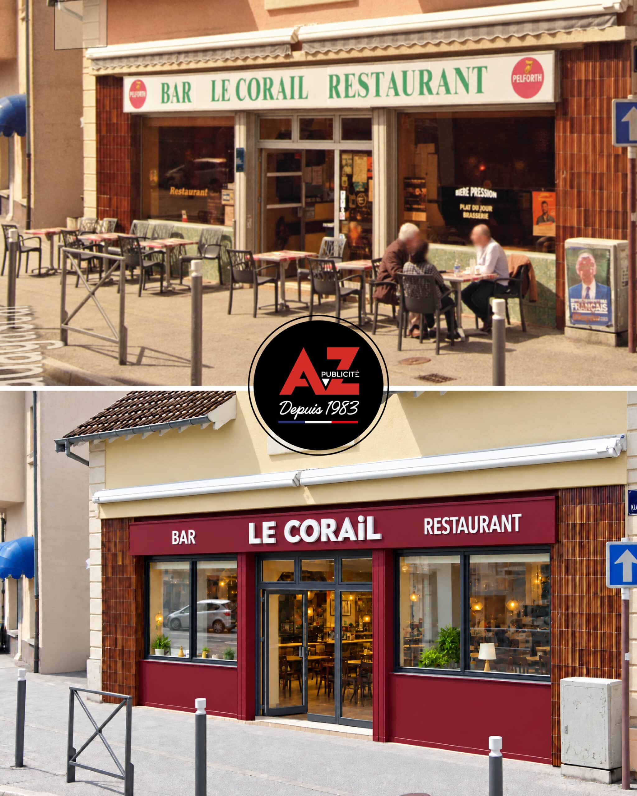 Enseigne lumineuse Le Corail | AZ Publicité