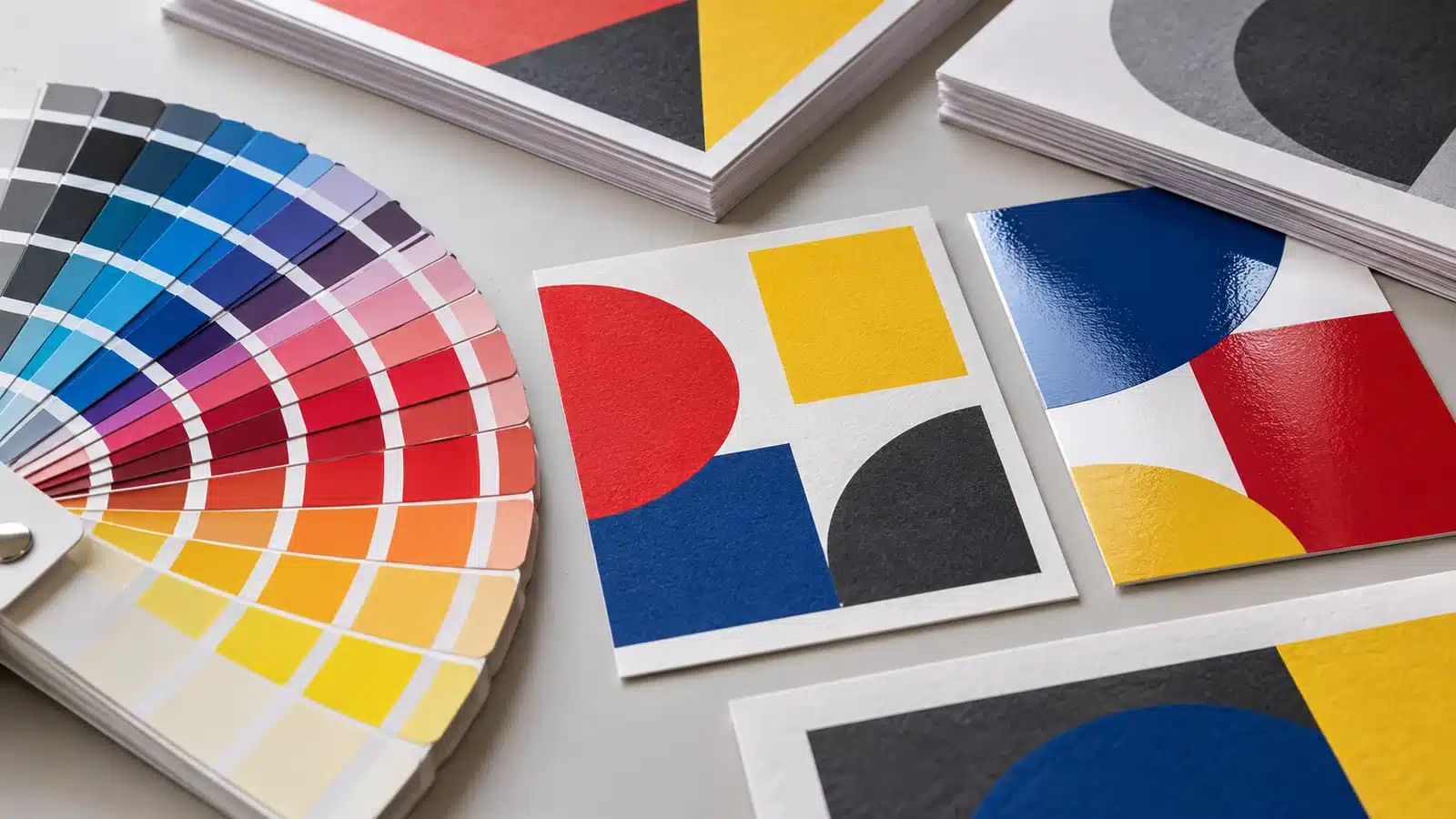 Nuancier et échantillons imprimés pour préparer les couleurs d’une impression